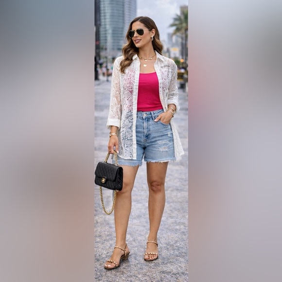 Coldwater Creek Tops - See-through button down blouse/shirt